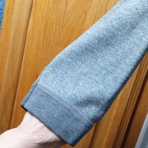 🌠 #179 Fine Ribbed Gray Zipper Hoodie - Picture 7 of 7